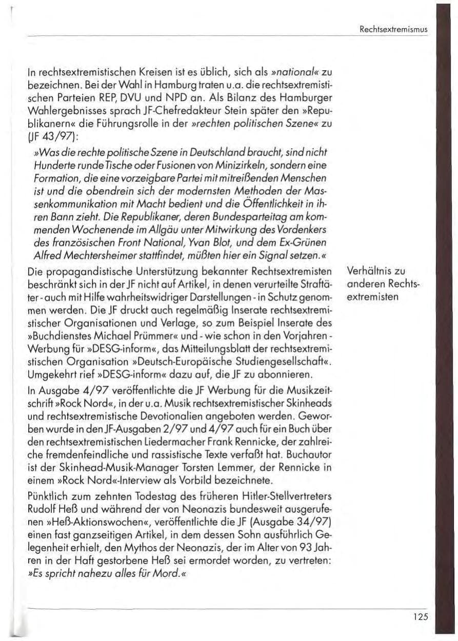Seite 127 des Verfassungsschutzbericht 1997 Nordrhein-Westfalen