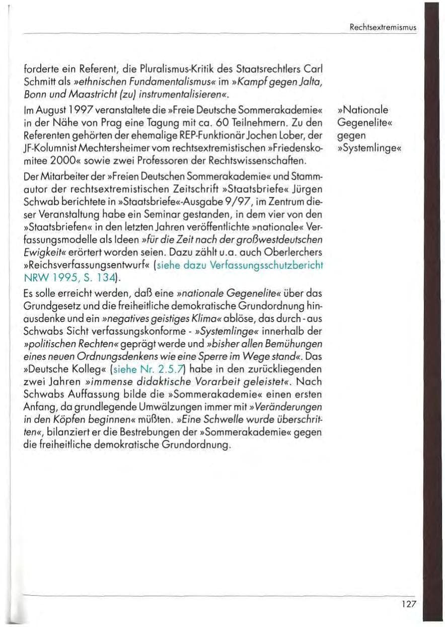 Seite 129 des Verfassungsschutzbericht 1997 Nordrhein-Westfalen