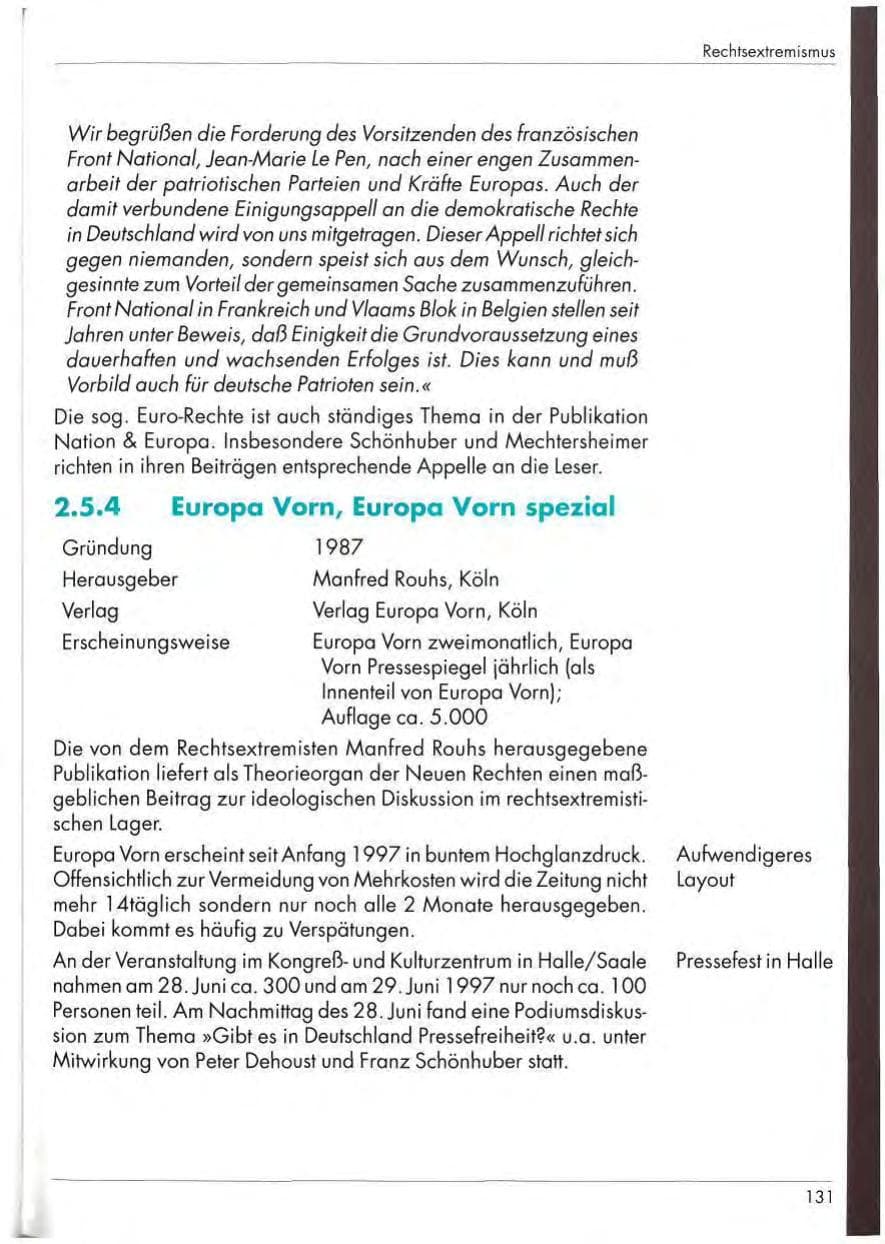 Seite 133 des Verfassungsschutzbericht 1997 Nordrhein-Westfalen