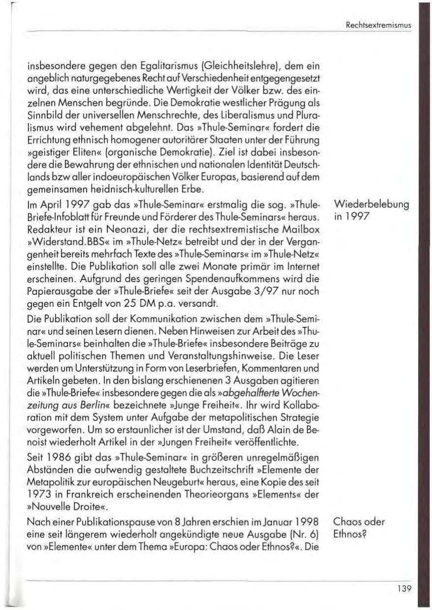 Seite 141 des Verfassungsschutzbericht 1997 Nordrhein-Westfalen