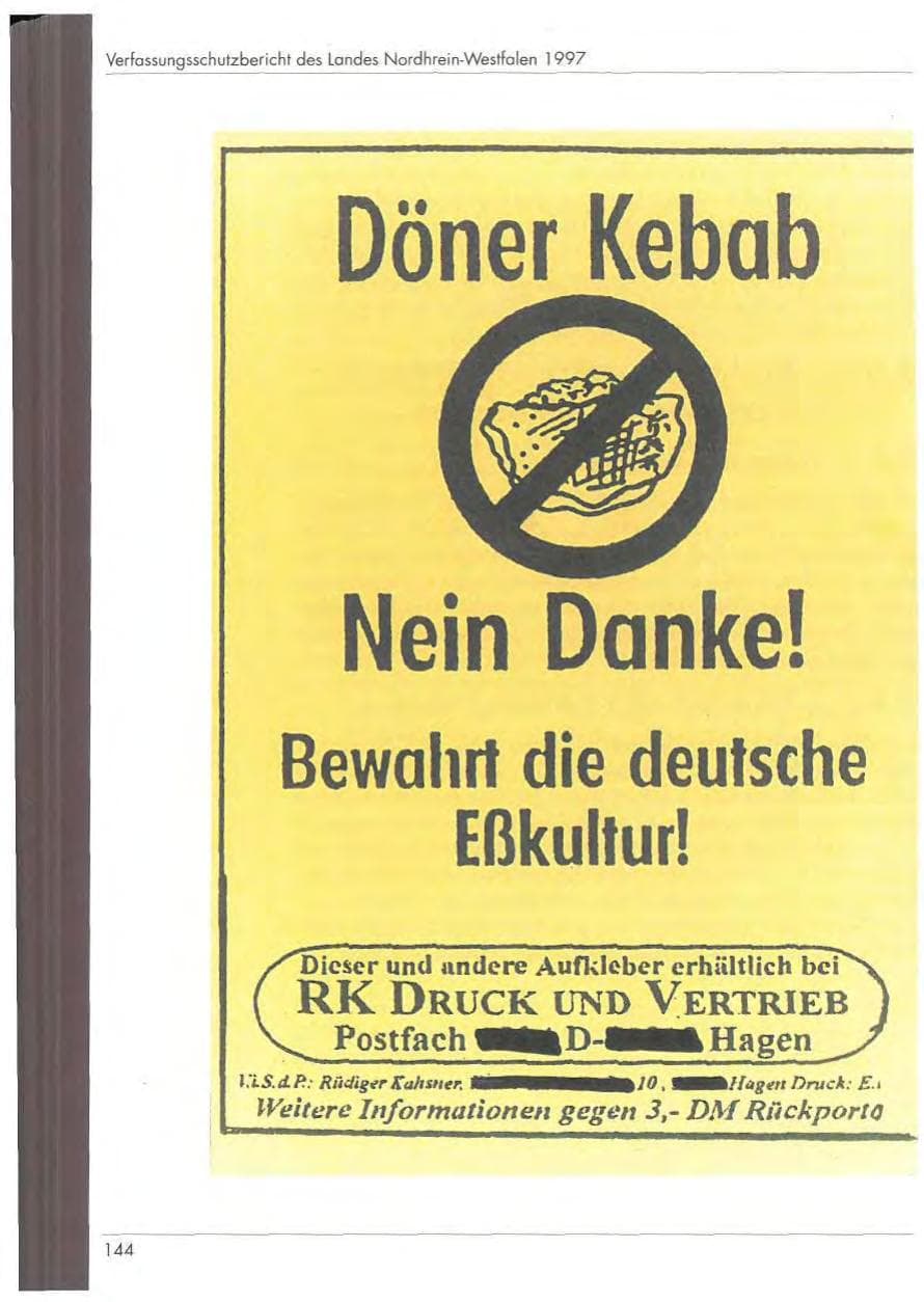 Seite 146 des Verfassungsschutzbericht 1997 Nordrhein-Westfalen