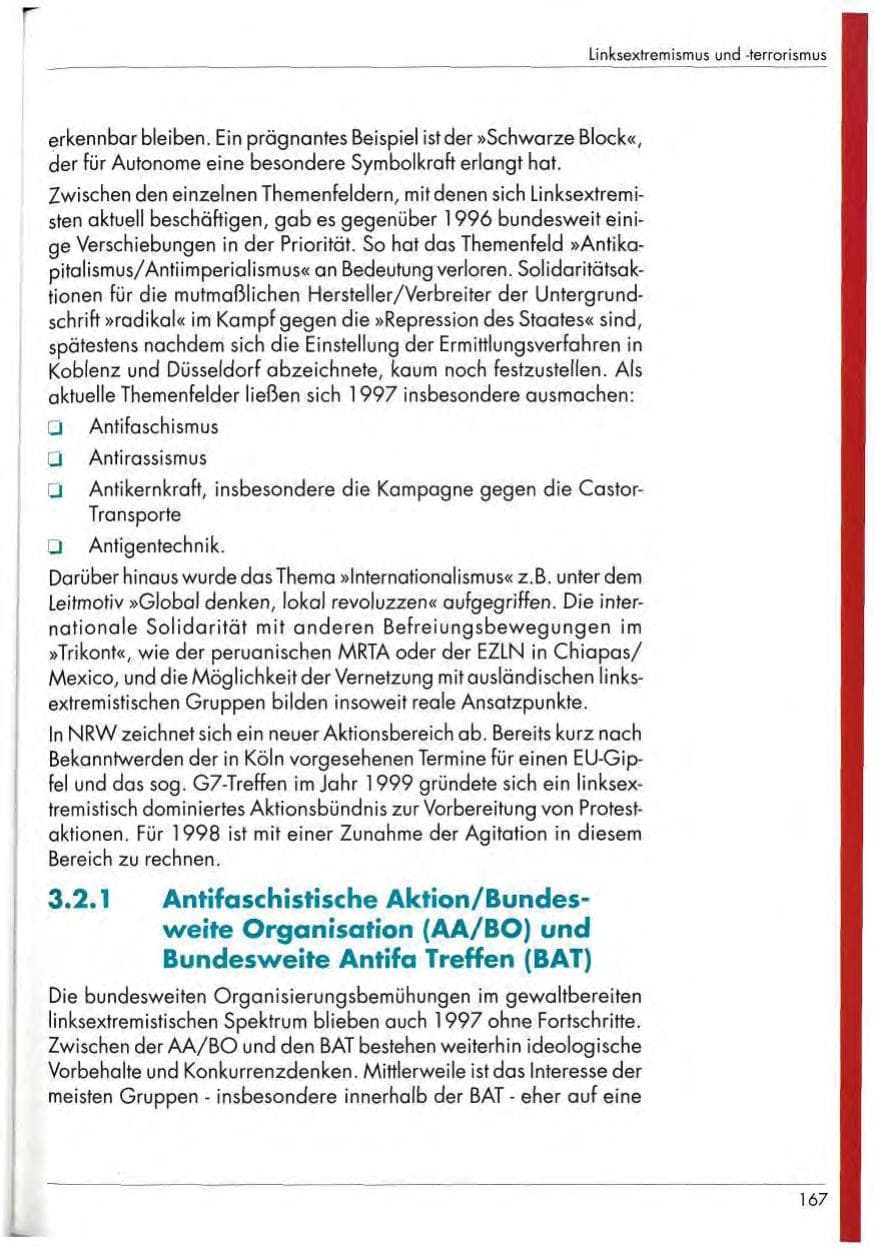 Seite 169 des Verfassungsschutzbericht 1997 Nordrhein-Westfalen