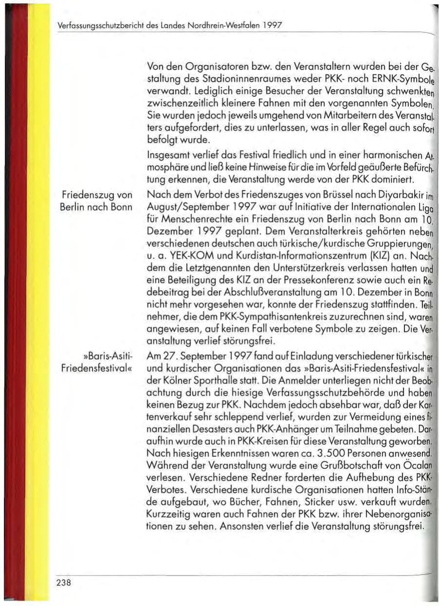 Seite 240 des Verfassungsschutzbericht 1997 Nordrhein-Westfalen