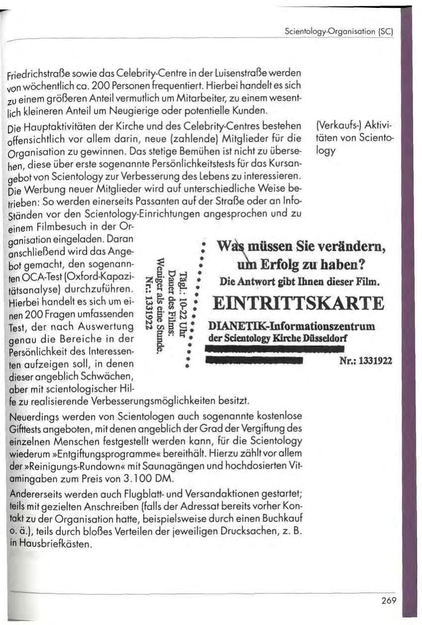 Seite 271 des Verfassungsschutzbericht 1997 Nordrhein-Westfalen