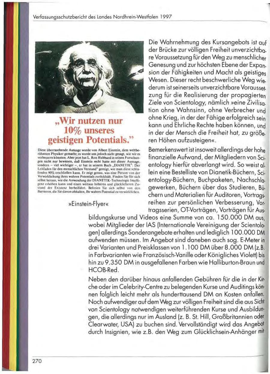 Seite 272 des Verfassungsschutzbericht 1997 Nordrhein-Westfalen