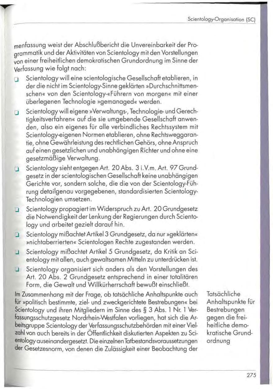 Seite 277 des Verfassungsschutzbericht 1997 Nordrhein-Westfalen