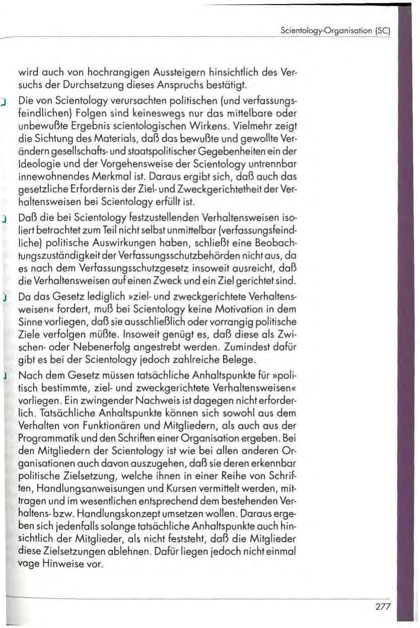 Seite 279 des Verfassungsschutzbericht 1997 Nordrhein-Westfalen