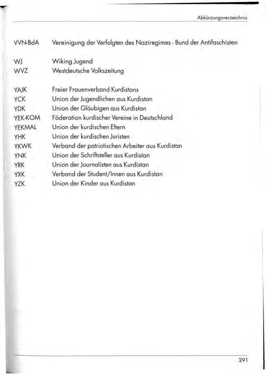 Seite 293 des Verfassungsschutzbericht 1997 Nordrhein-Westfalen