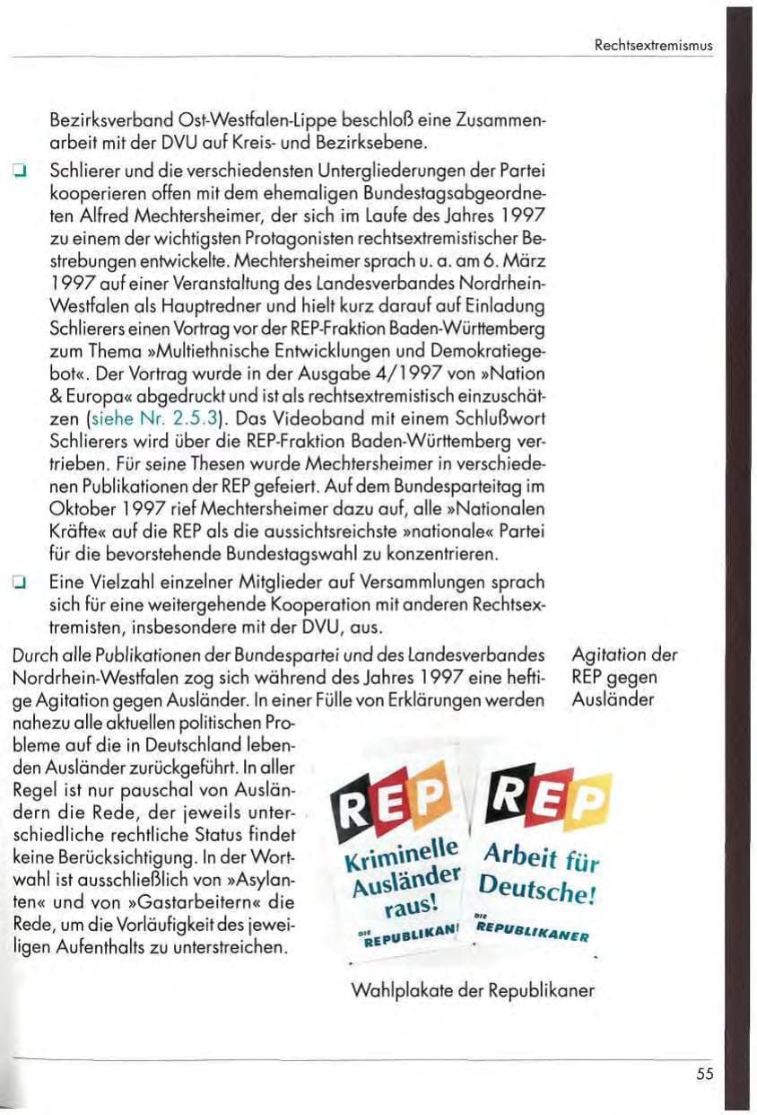 Seite 57 des Verfassungsschutzbericht 1997 Nordrhein-Westfalen
