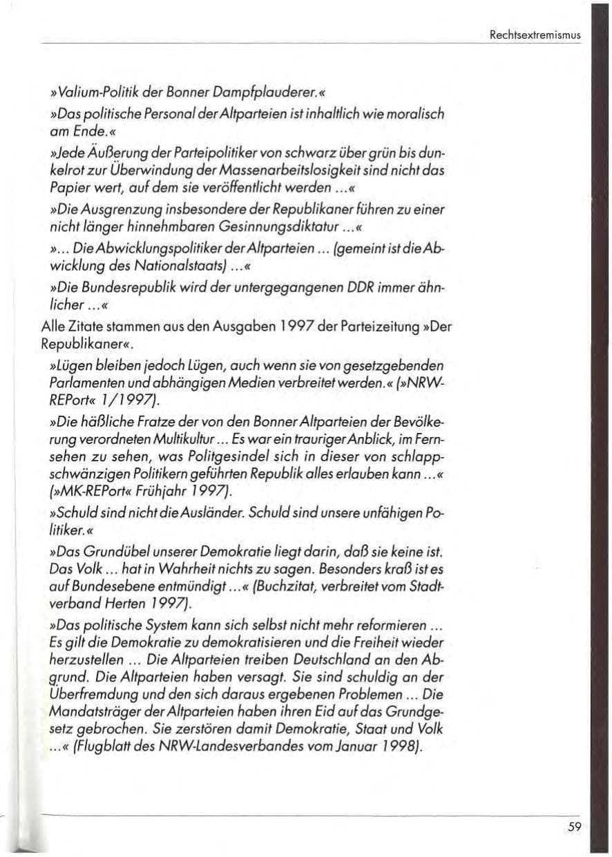 Seite 61 des Verfassungsschutzbericht 1997 Nordrhein-Westfalen