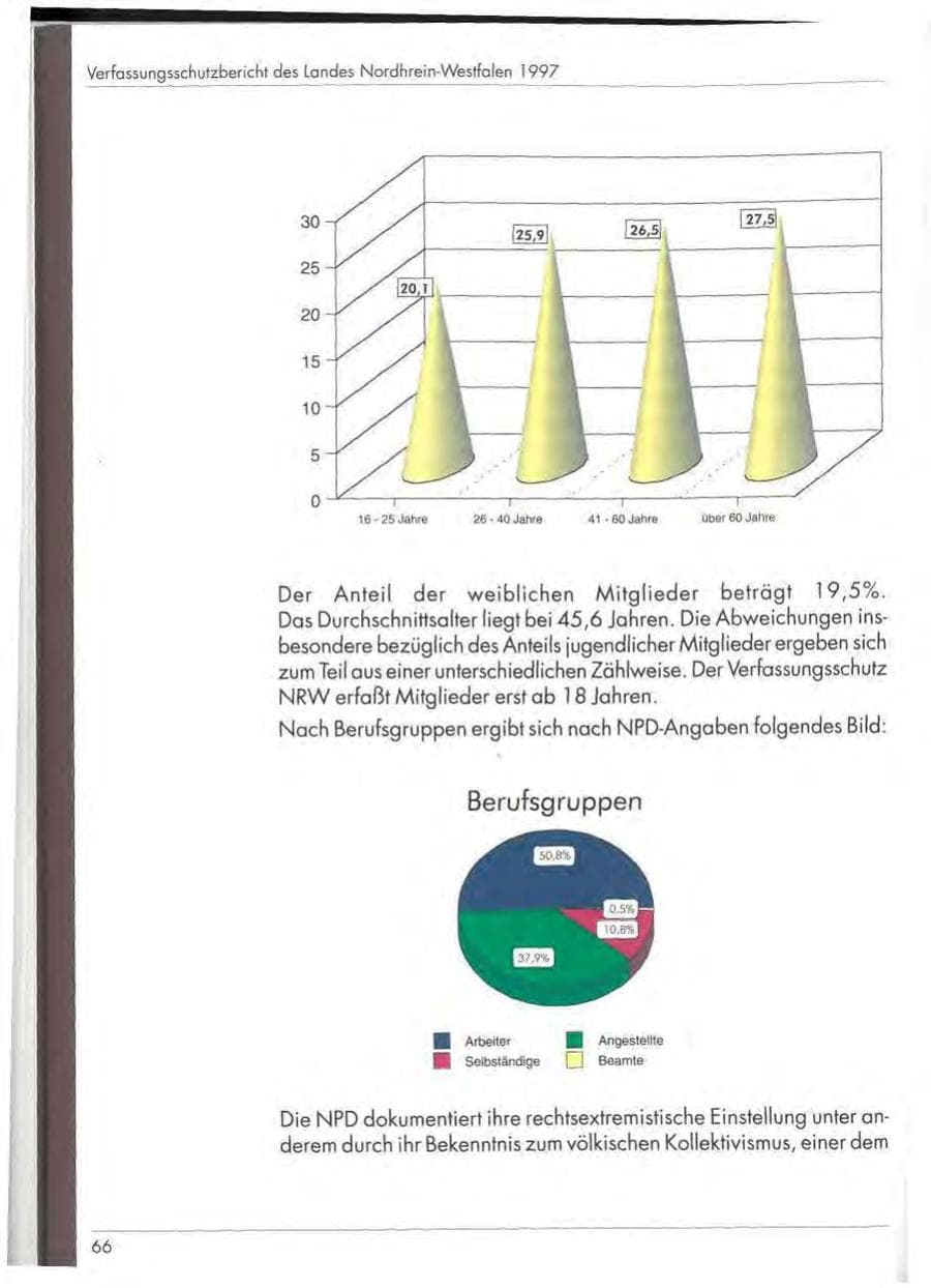 Seite 68 des Verfassungsschutzbericht 1997 Nordrhein-Westfalen