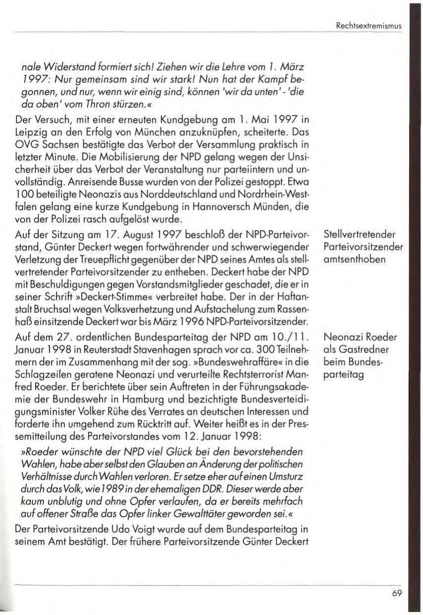 Seite 71 des Verfassungsschutzbericht 1997 Nordrhein-Westfalen