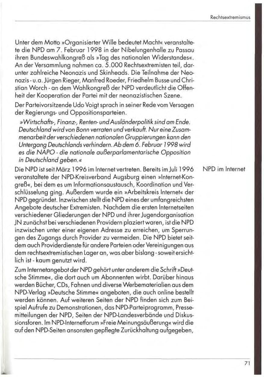Seite 73 des Verfassungsschutzbericht 1997 Nordrhein-Westfalen