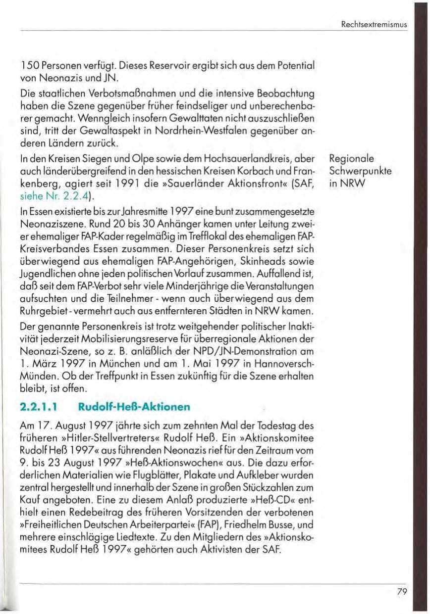 Seite 81 des Verfassungsschutzbericht 1997 Nordrhein-Westfalen