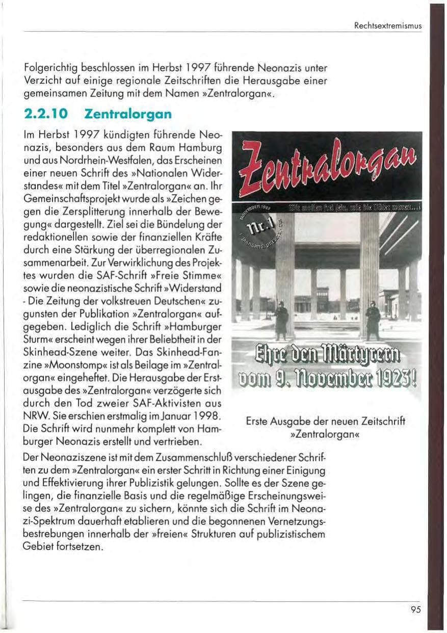 Seite 97 des Verfassungsschutzbericht 1997 Nordrhein-Westfalen