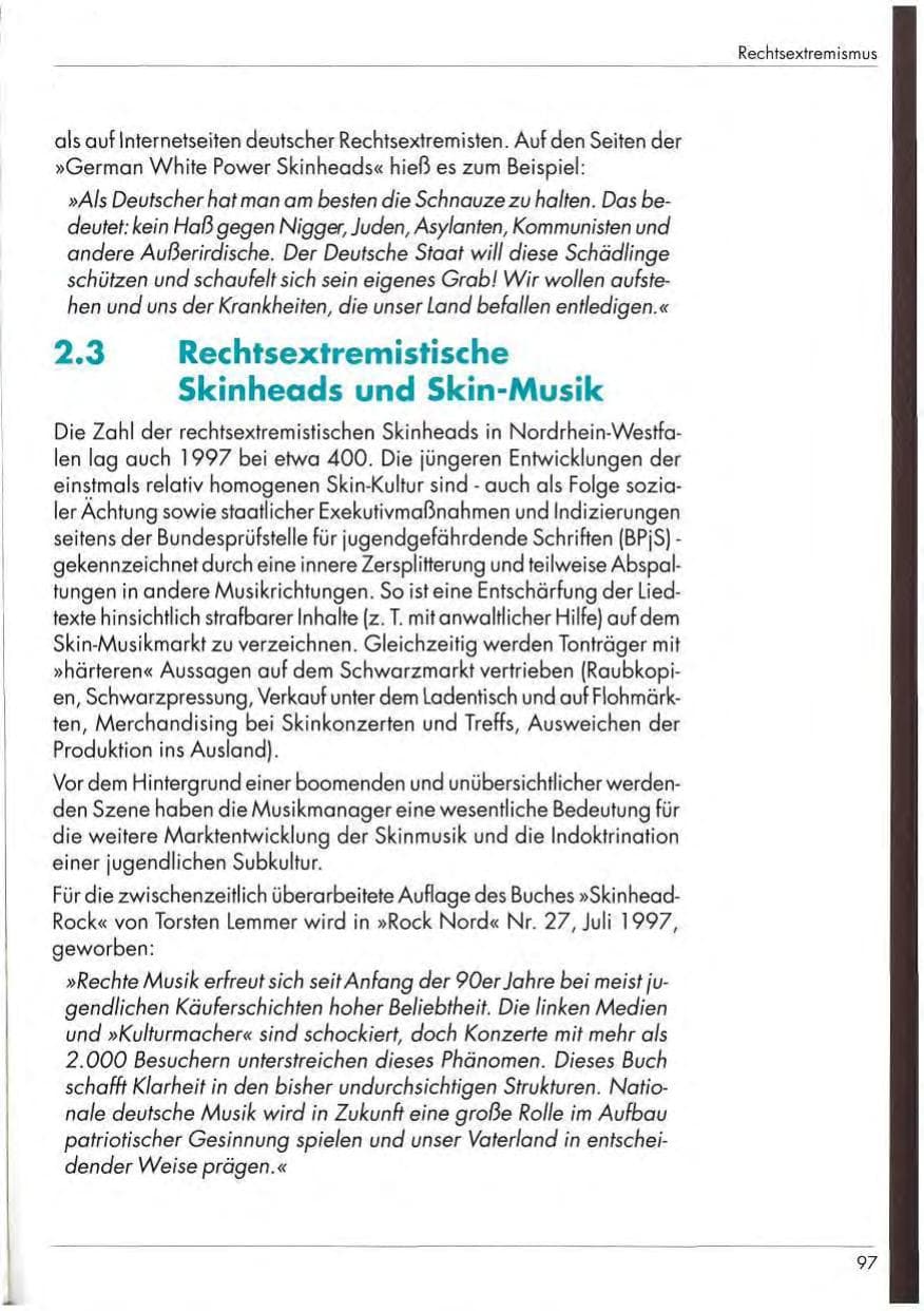Seite 99 des Verfassungsschutzbericht 1997 Nordrhein-Westfalen