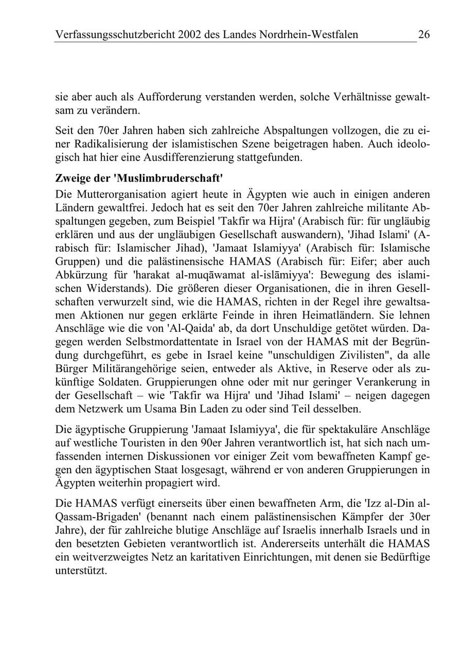 Seite 25 des Verfassungsschutzbericht 2002 Nordrhein-Westfalen