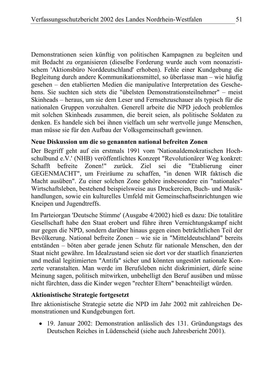 Seite 50 des Verfassungsschutzbericht 2002 Nordrhein-Westfalen