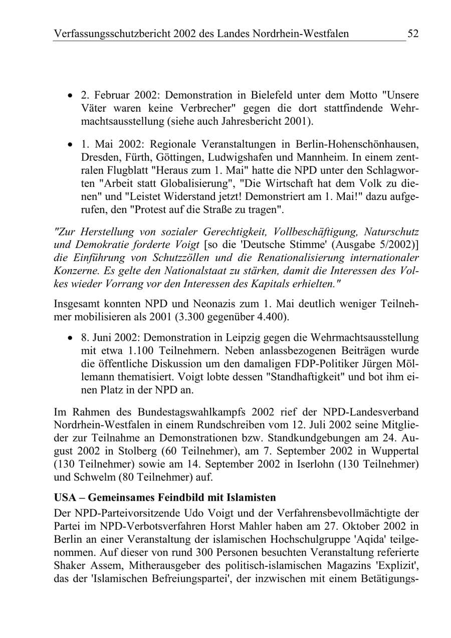 Seite 51 des Verfassungsschutzbericht 2002 Nordrhein-Westfalen