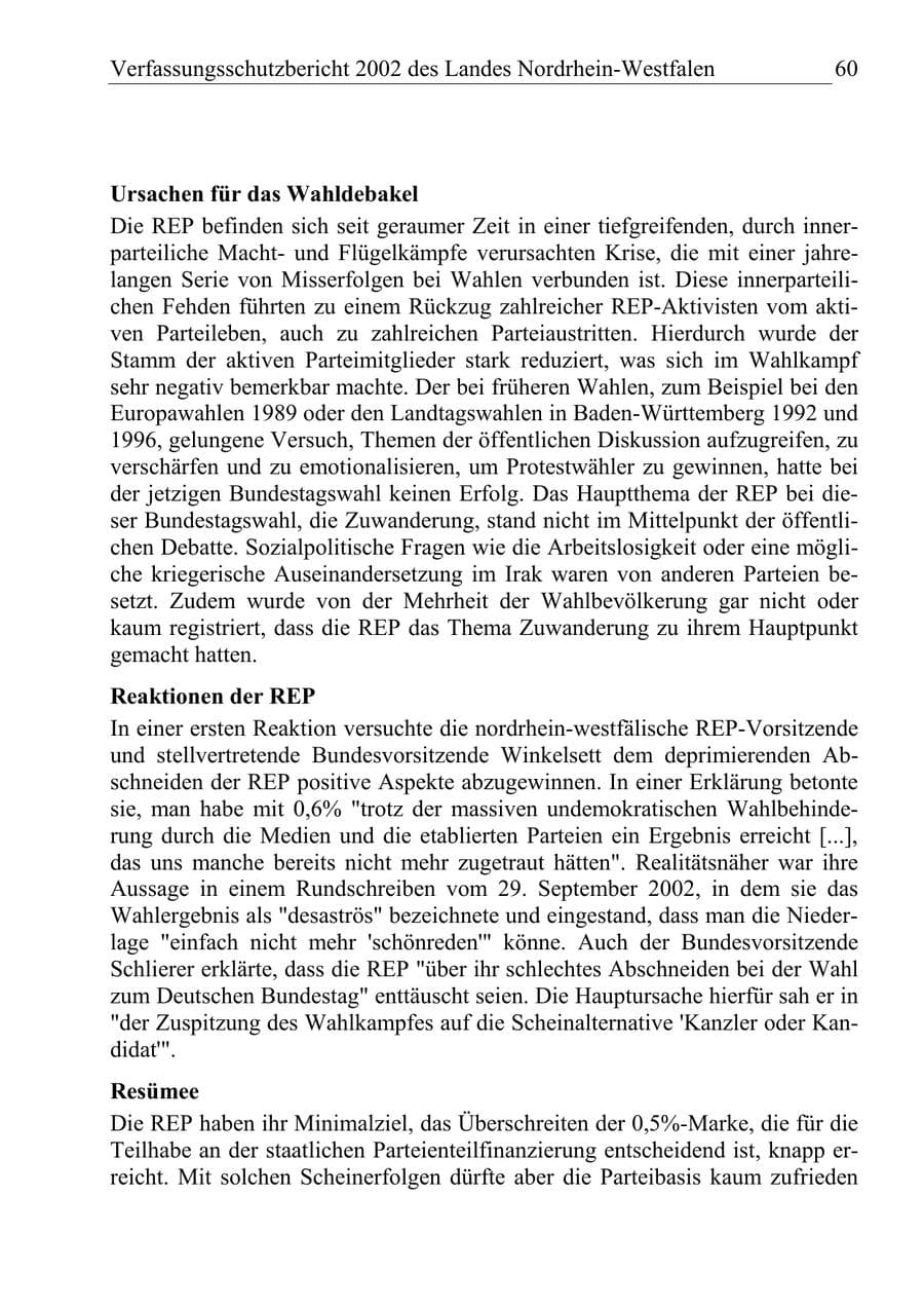 Seite 59 des Verfassungsschutzbericht 2002 Nordrhein-Westfalen