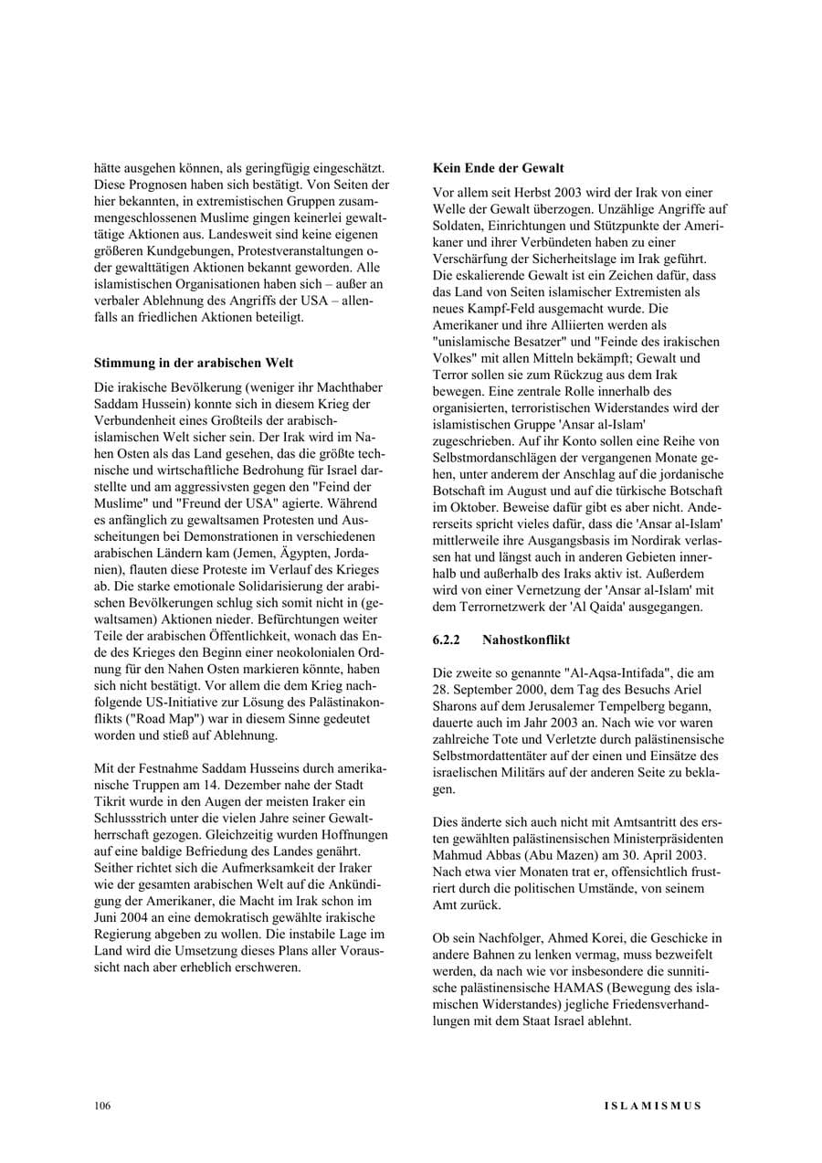 Seite 112 des Verfassungsschutzbericht 2003 Nordrhein-Westfalen