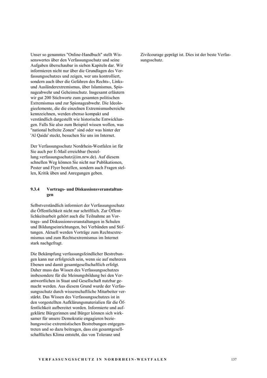Seite 143 des Verfassungsschutzbericht 2003 Nordrhein-Westfalen