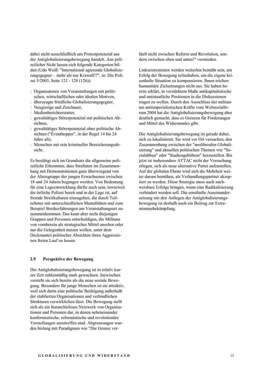 Seite 21 des Verfassungsschutzbericht 2003 Nordrhein-Westfalen