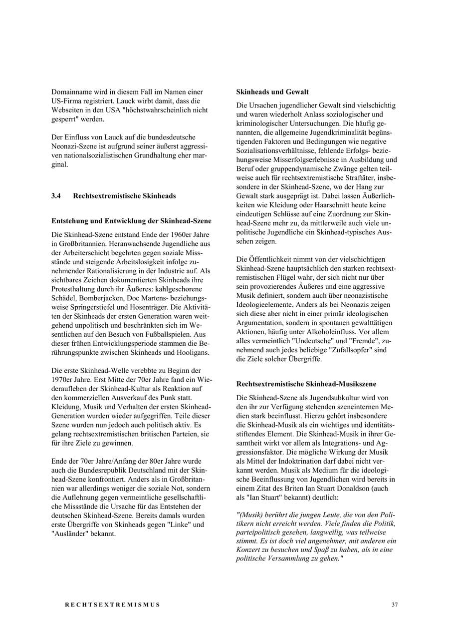 Seite 43 des Verfassungsschutzbericht 2003 Nordrhein-Westfalen