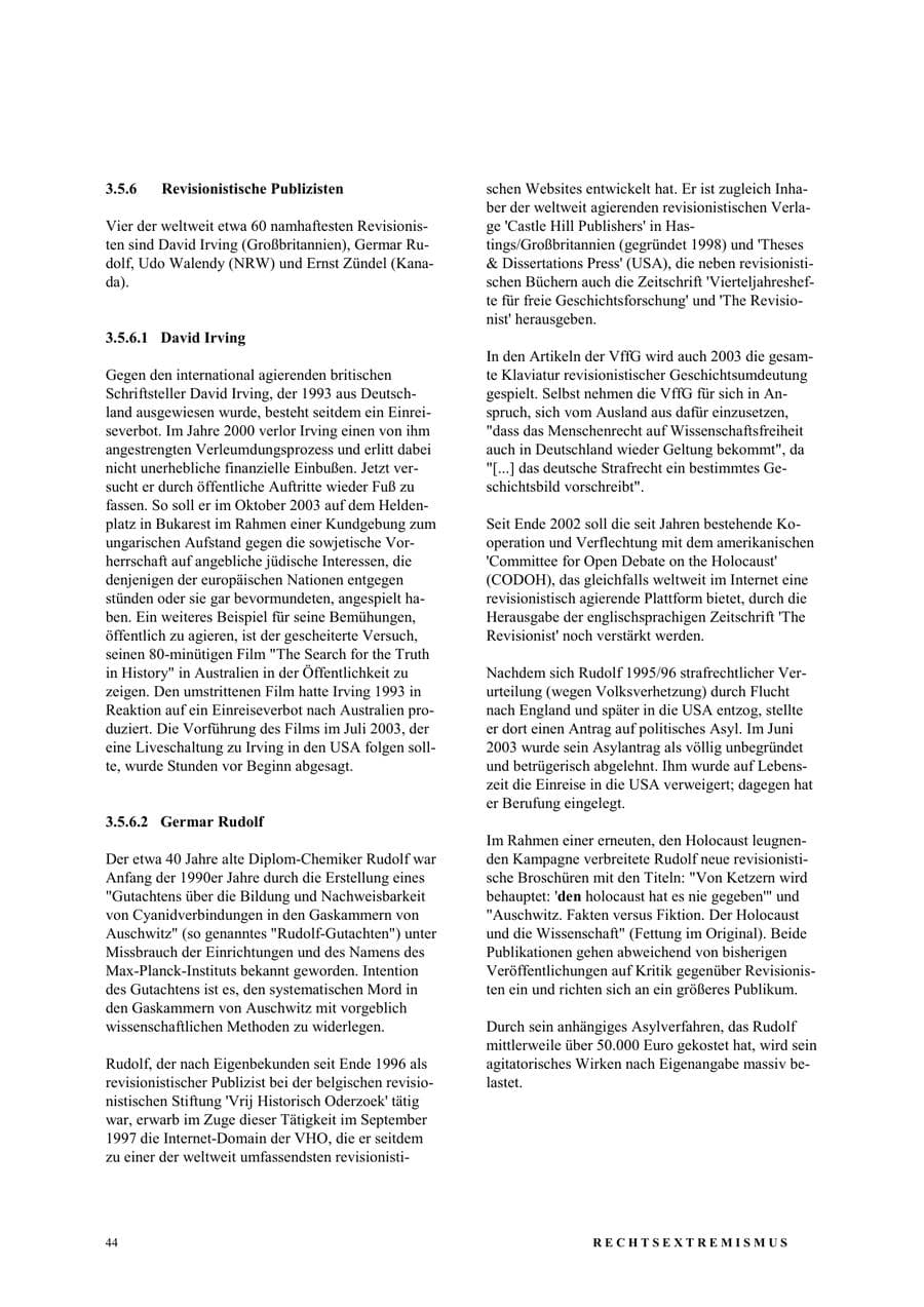 Seite 50 des Verfassungsschutzbericht 2003 Nordrhein-Westfalen
