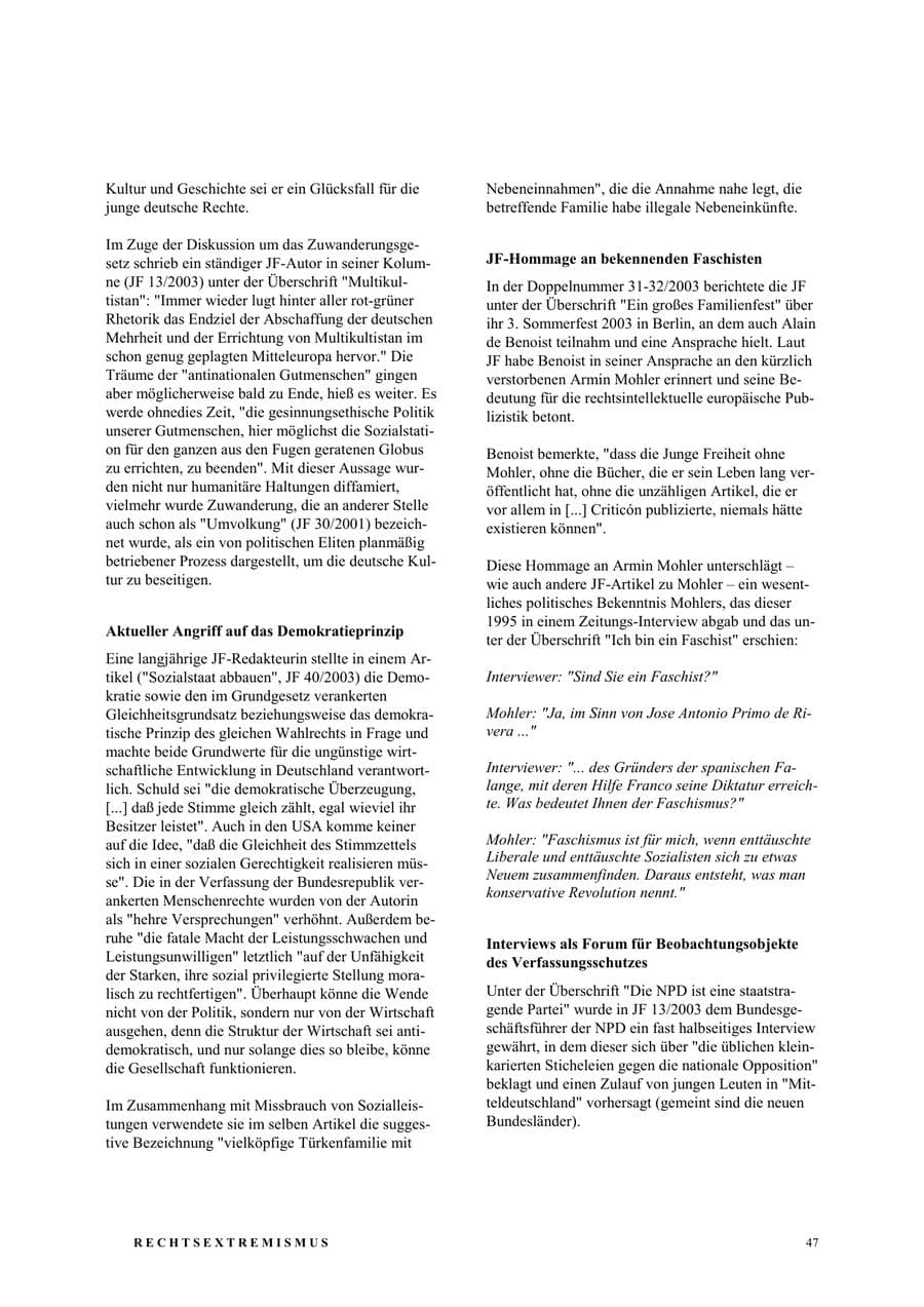 Seite 53 des Verfassungsschutzbericht 2003 Nordrhein-Westfalen