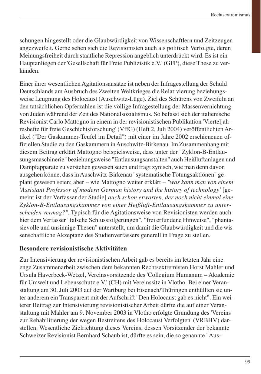 Seite 101 des Verfassungsschutzbericht 2004 Nordrhein-Westfalen