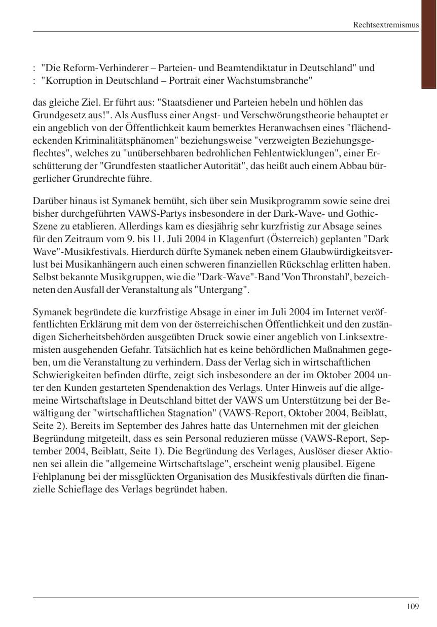 Seite 111 des Verfassungsschutzbericht 2004 Nordrhein-Westfalen