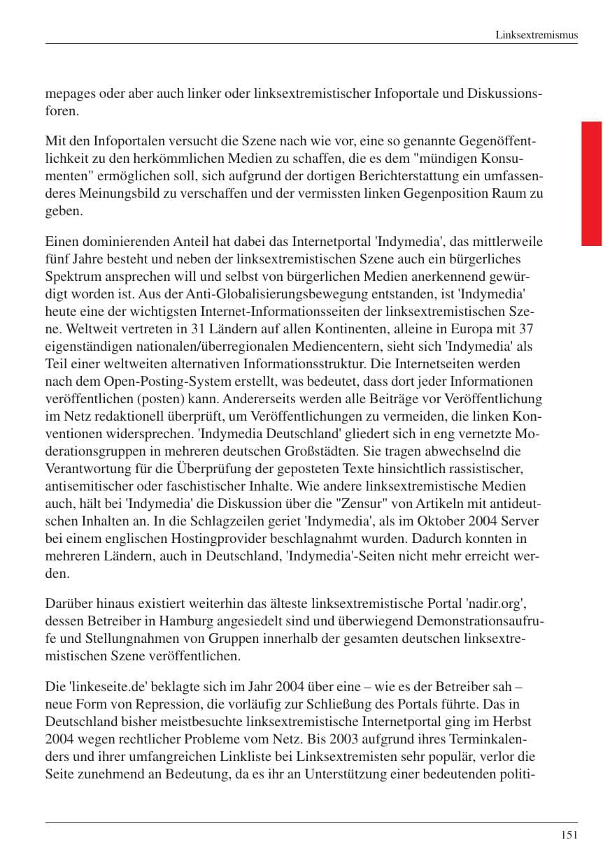 Seite 153 des Verfassungsschutzbericht 2004 Nordrhein-Westfalen