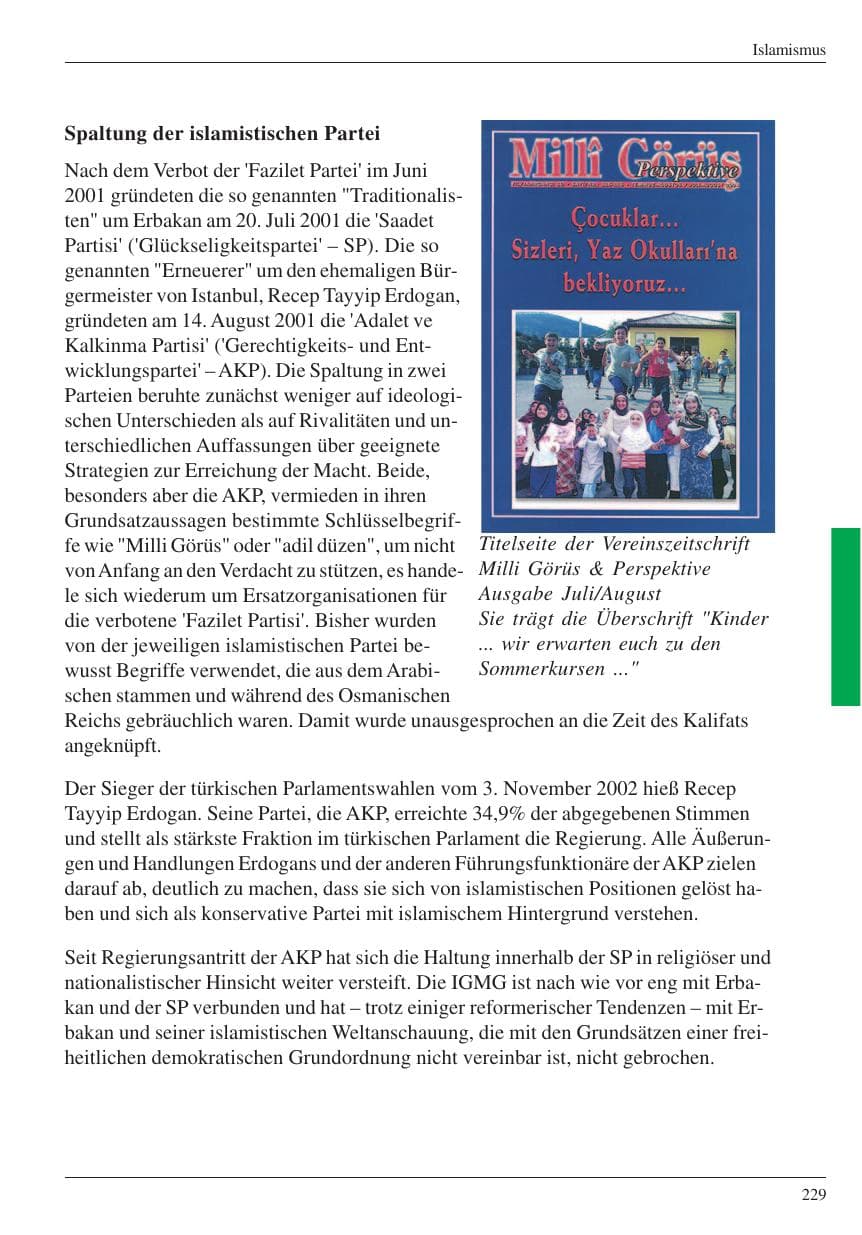 Seite 231 des Verfassungsschutzbericht 2004 Nordrhein-Westfalen