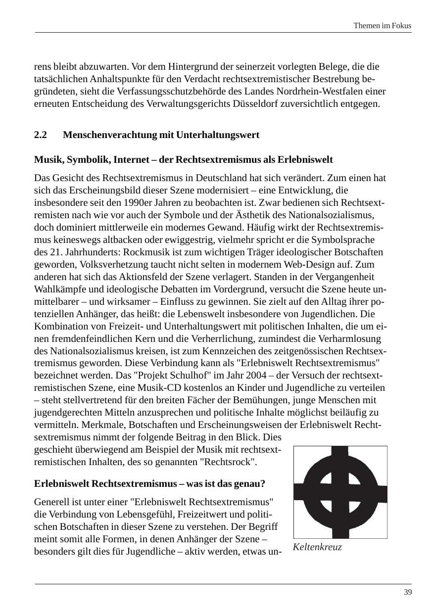 Seite 41 des Verfassungsschutzbericht 2004 Nordrhein-Westfalen