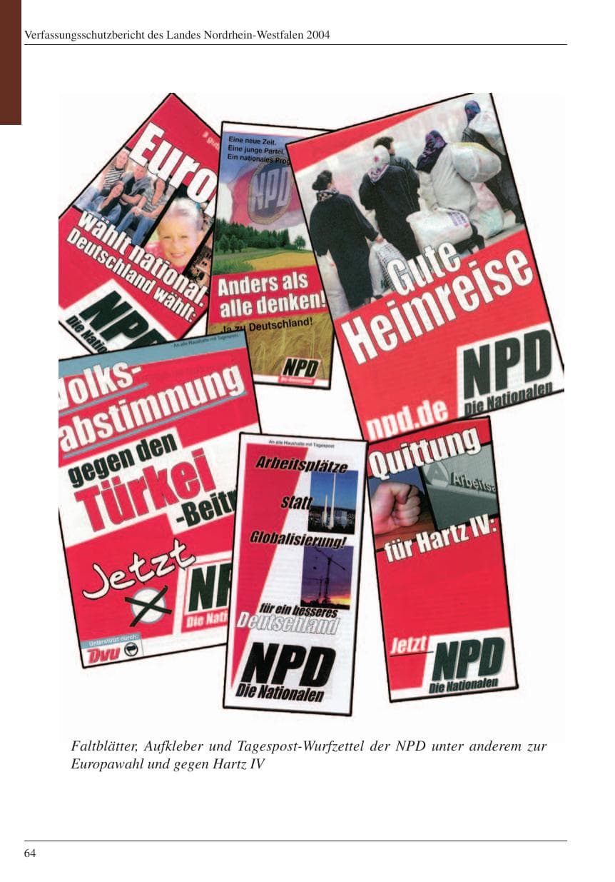 Seite 66 des Verfassungsschutzbericht 2004 Nordrhein-Westfalen