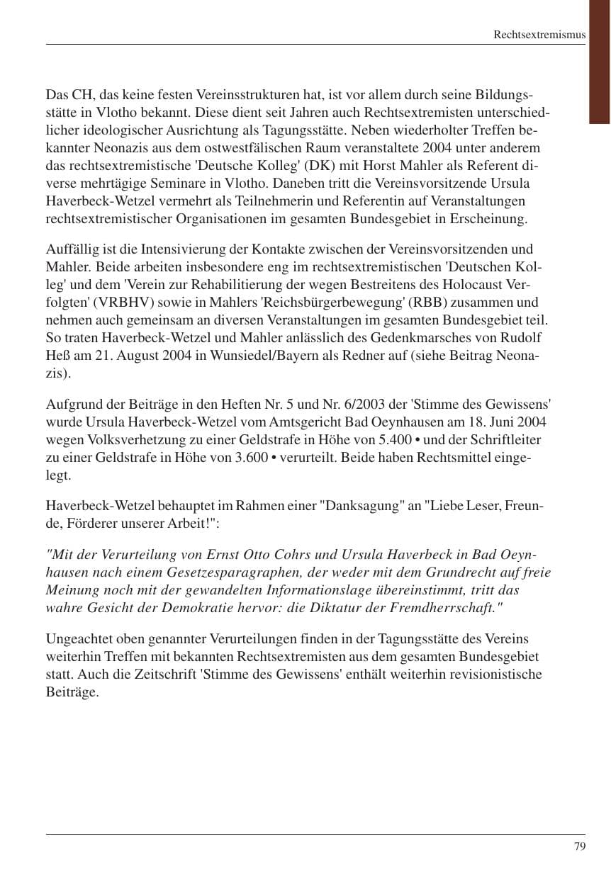 Seite 81 des Verfassungsschutzbericht 2004 Nordrhein-Westfalen