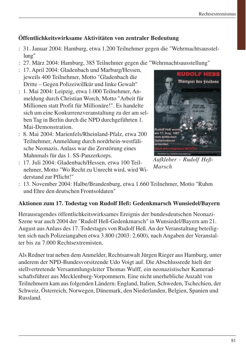Seite 83 des Verfassungsschutzbericht 2004 Nordrhein-Westfalen