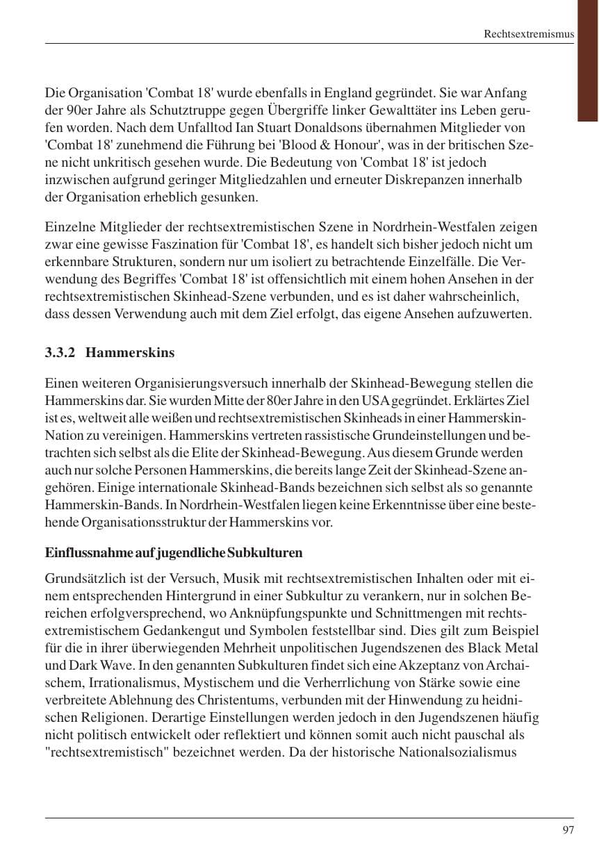 Seite 99 des Verfassungsschutzbericht 2004 Nordrhein-Westfalen