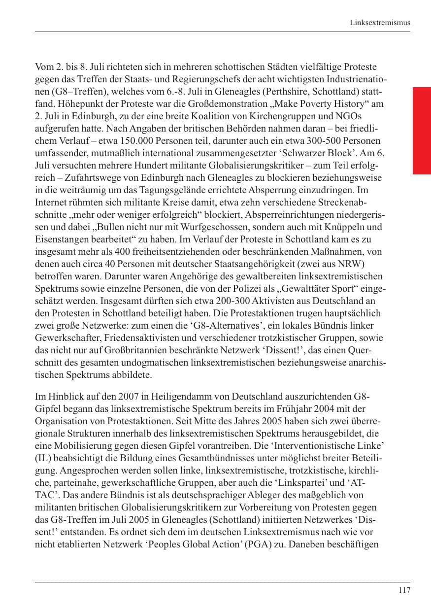 Seite 119 des Verfassungsschutzbericht 2005 Nordrhein-Westfalen