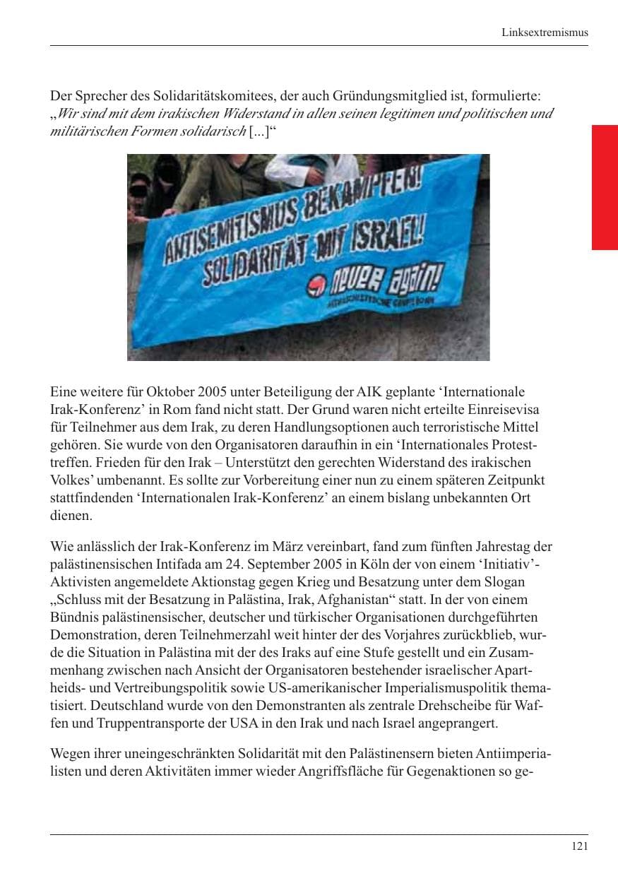 Seite 123 des Verfassungsschutzbericht 2005 Nordrhein-Westfalen