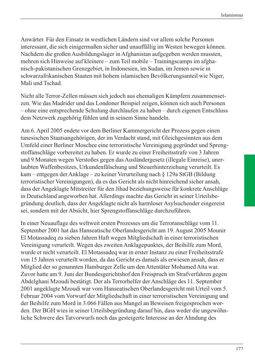 Seite 179 des Verfassungsschutzbericht 2005 Nordrhein-Westfalen