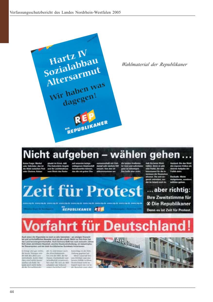 Seite 46 des Verfassungsschutzbericht 2005 Nordrhein-Westfalen