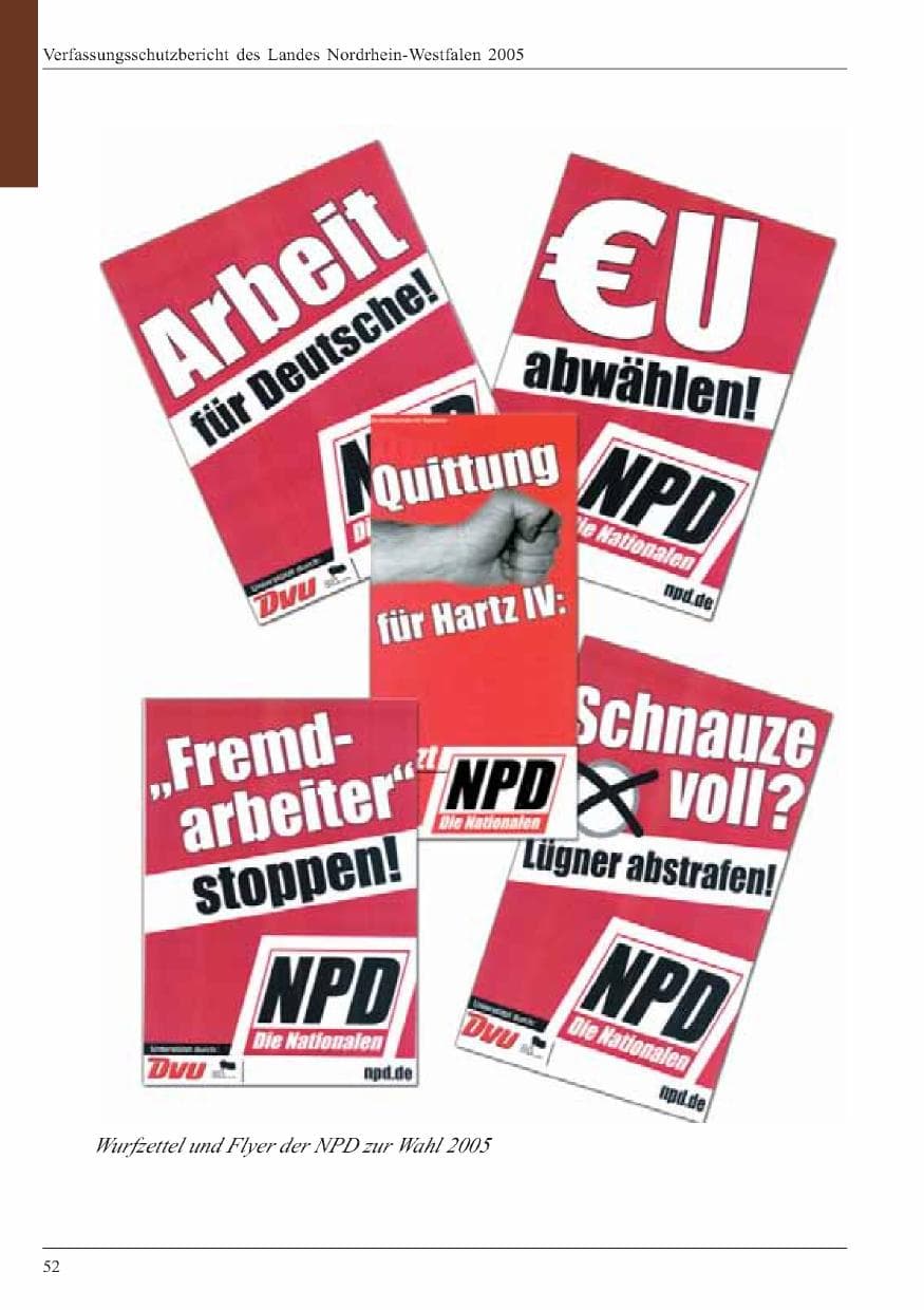 Seite 54 des Verfassungsschutzbericht 2005 Nordrhein-Westfalen