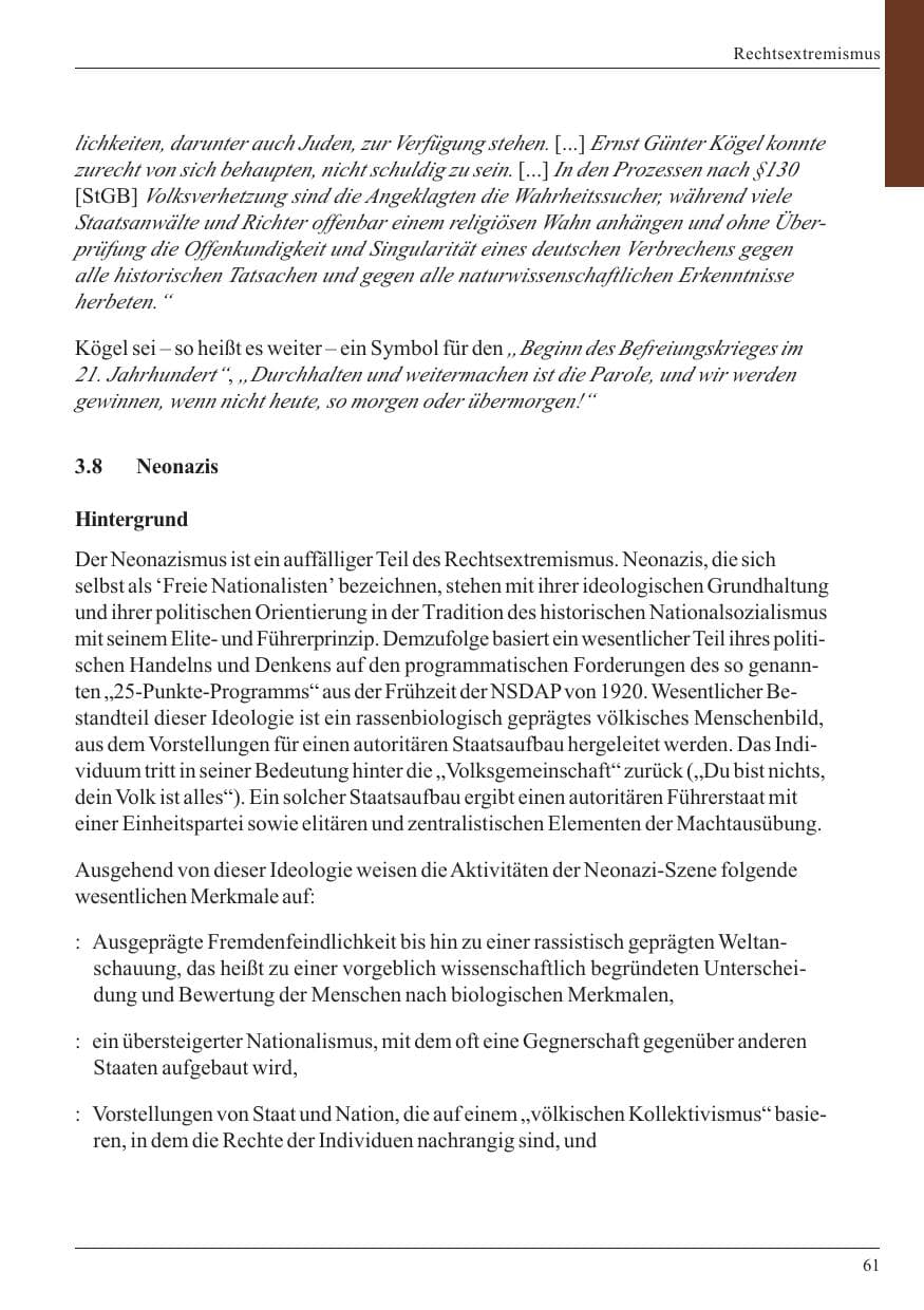 Seite 63 des Verfassungsschutzbericht 2005 Nordrhein-Westfalen