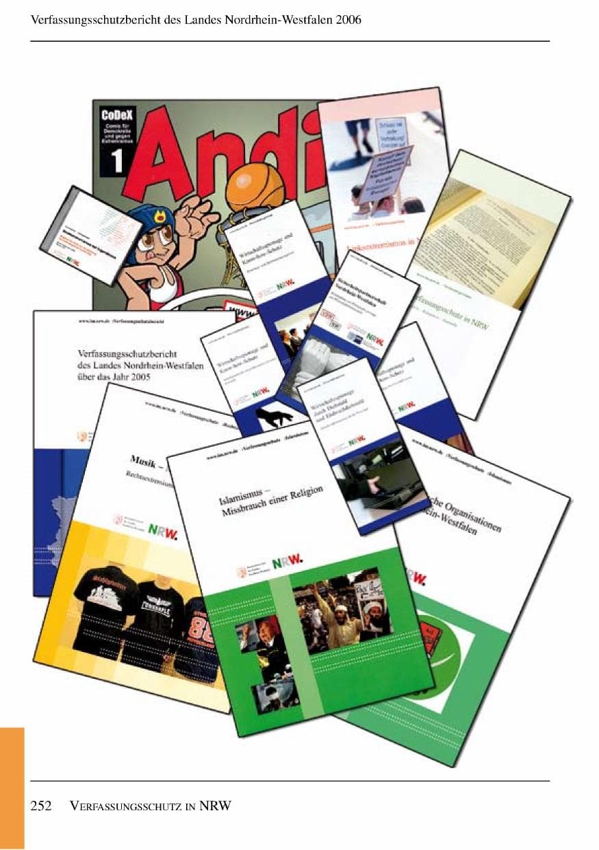 Seite 254 des Verfassungsschutzbericht 2006 Nordrhein-Westfalen