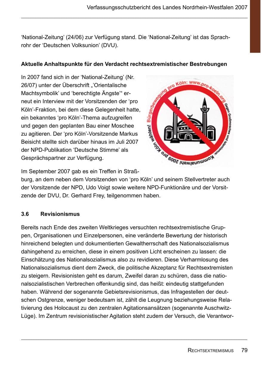 Seite 81 des Verfassungsschutzbericht 2007 Nordrhein-Westfalen
