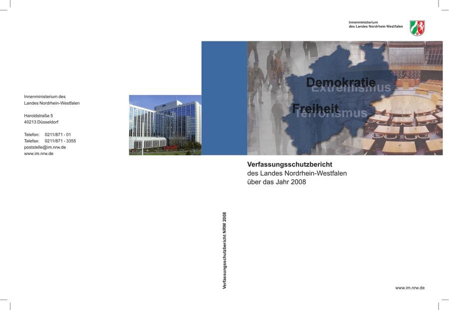 Seite 271 des Verfassungsschutzbericht 2008 Nordrhein-Westfalen