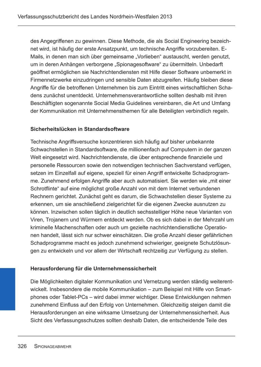 Seite 328 des Verfassungsschutzbericht 2013 Nordrhein-Westfalen