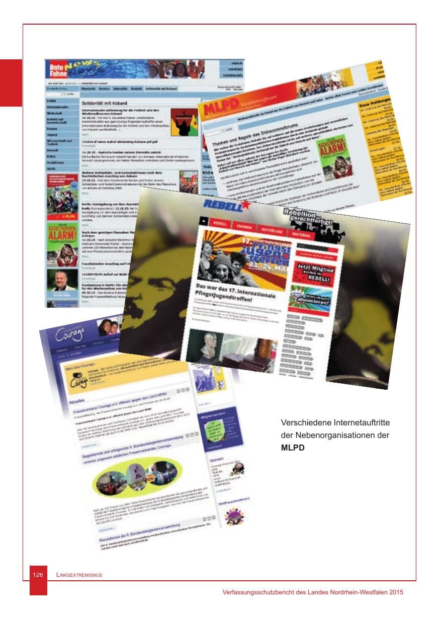 Seite 127 des Verfassungsschutzbericht 2015 Nordrhein-Westfalen